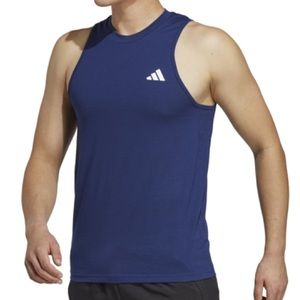 NWT Adidas Dark Blue Train Essentials Feelready Training Sleeveless Tee Tank Top